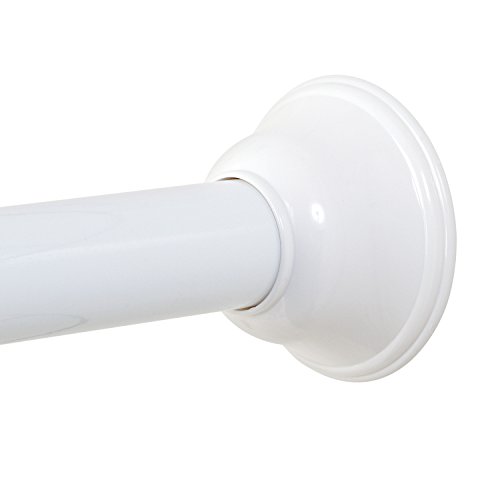 Product Cover Zenna Home 771WW, Tension Shower Curtain Rod, 43 to 72-Inch, White