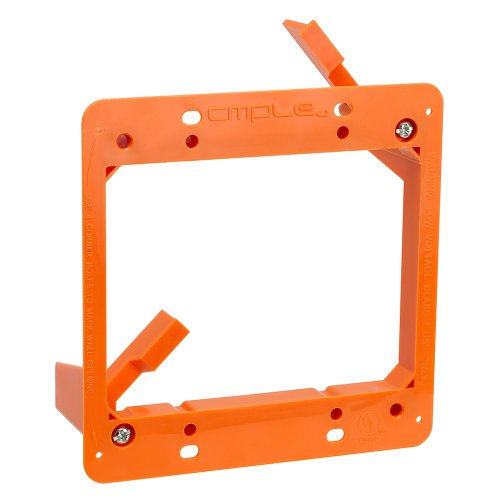 Product Cover Cmple - Low Voltage Mounting Bracket 2 Gang Multipurpose Drywall Mounting Wall Plate Bracket - Dual Gang