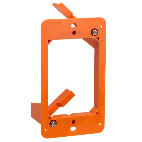 Product Cover Cmple - Low Voltage Mounting Bracket 1 Gang Multipurpose Drywall Mounting Wall Plate Bracket - Single Gang