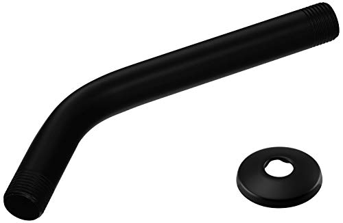 Product Cover WestBrass D301-1 Powdercoated Flat Black 1/2 in. IPS x 8 in. Shower Arm with Sur