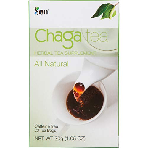 Product Cover Sayan Siberian Chaga Mushroom Tea Organic Antioxidant Caffeine Free, Raw and Extract Blend, No Fillers Unbleached 20 Bag, Wild Harvested for Focus Concentration Energy Boost and Immune Support, Detox