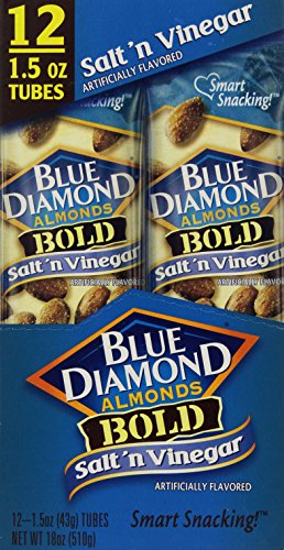 Product Cover Blue Diamond Bold Almonds, 1.5 oz tubes, Salt 'n Vinegar, 12 tubes
