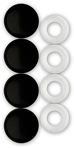 Product Cover Cruiser Accessories 82650 Black License Plate Frame Fastener Caps