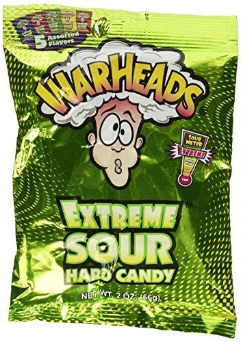 Product Cover Warheads Extreme Sour Hard Candy Assorted Flavors 2oz.