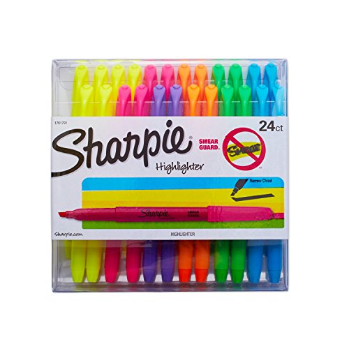 Product Cover Sharpie 1761791 Accent Pocket Highlighters, Chisel Tip, Assorted Colored, 24-Count