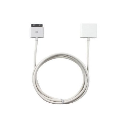 Product Cover Charge and Audio Extension Cable for Cars and Speaker Docks Fits Apple iPod/iPhone-White 4 Feet