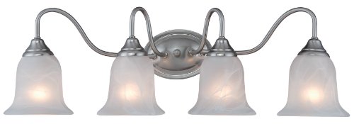 Product Cover Hardware House H10-2469 Saturn 4-Light Bath or Wall Fixture, Satin Nickel