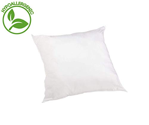 Product Cover Perfect Fit 180 Thread-Count Cotton Euro Square Pillow, White, 26