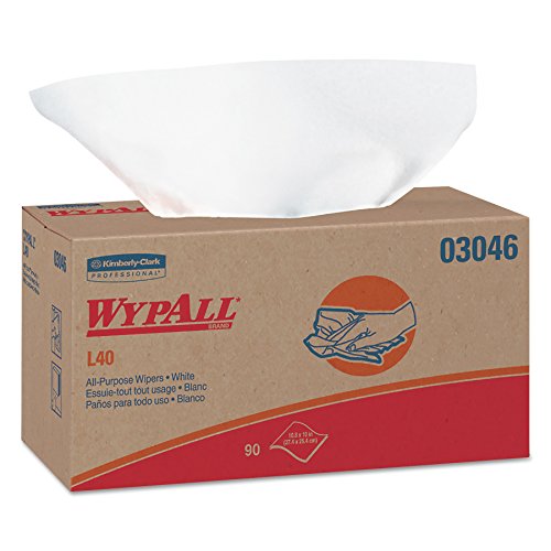 Product Cover WypAll 03046 L40 Towels, POP-UP Box, White, 10 4/5 x 10, 90 per Box (Case of 9 Boxes)