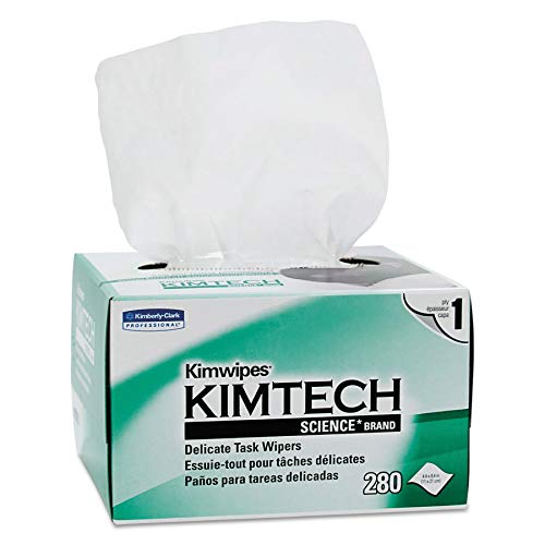 Product Cover Kimtech 34120 Kimwipes Delicate Task Wipers, 1-Ply, 4 2/5 x 8 2/5, 280 per Box (Case of 30 Boxes)