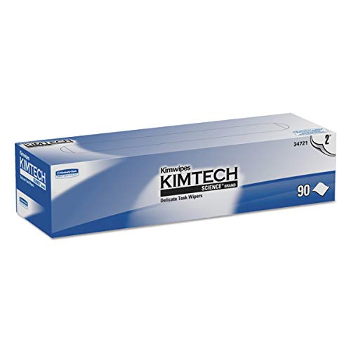Product Cover Kimtech 34721 Kimwipes Delicate Task Wipers, 2-Ply, 14 7/10 x 16 3/5, 90 per Box (Case of 15 Boxes)