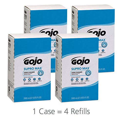 Product Cover GOJO SUPRO MAX Hand Cleaner, Citrus Scent, 2000 mL Heavy Duty Hand Cleaner Refill for GOJO PRO TDX Push-Style Dispenser (Pack of 4) - 7272-04