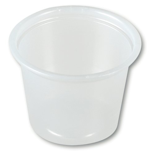 Product Cover Dart P100N 1 oz Translucent PS Portion Container (Case of 2500)