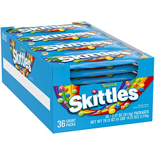 Product Cover Skittles Tropical Candy, 2.17 ounce (36 Single Packs)