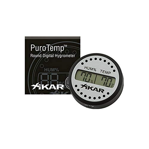 Product Cover Xikar PuroTemp Round Digital Hygrometer, 10 Second Refresh Rate, Brushed Aluminum