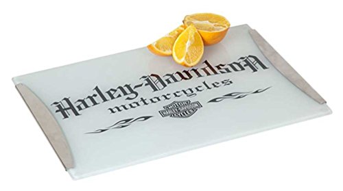 Product Cover Harley-Davidson Motorcycle Tempered Glass Cutting Board w/Handles HDL-18504