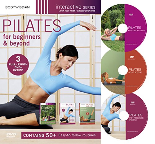 Product Cover Pilates for Beginners DVD Set: includes Pilates Workouts for Weight Loss, Routines for a Strong Core and Abs.