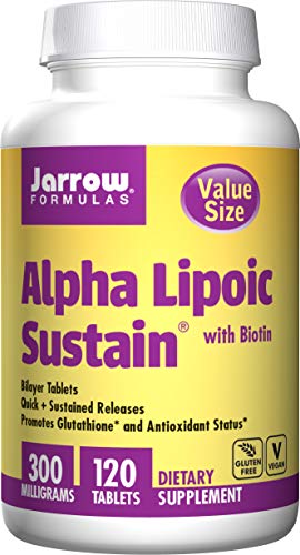 Product Cover Jarrow Formulas Alpha Lipoic Sustain Supports Cardiovascular Health, 3.36 Ounce