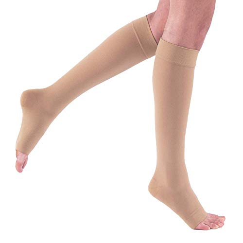 Product Cover JOBST Relief Knee High 20-30 mmHg Compression Socks, Open Toe, Beige, Small