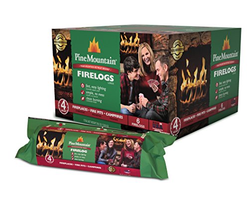 Product Cover Pine Mountain Traditional 4-Hour Firelog, 6 Logs Long Burning Firelog for Campfire, Fireplace, Fire Pit, Indoor & Outdoor Use