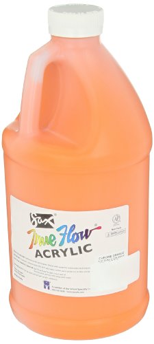 Product Cover Sax True Flow Heavy Body Acrylic Paint, 1/2 Gallon, Chrome Orange - 439286