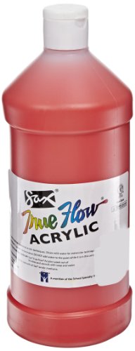 Product Cover Sax True Flow Heavy Body Acrylic Paint, 1 Quart, Fire Red - 409847