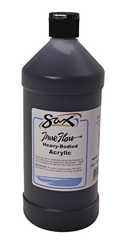 Product Cover Sax True Flow Heavy Body Acrylic Paint, 1 Quart, Mars Black - 409797