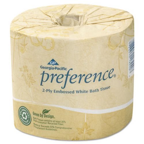 Product Cover Preference 2-Ply Embossed Toilet Paper by GP PRO (Georgia-Pacific), 18280/01, 550 Sheet Per Roll, 80 Rolls Per Case