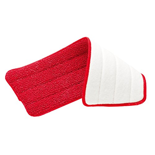 Product Cover Rubbermaid Reveal Spray Mop Replacement Wet Mopping Microfiber Pad (FG1M1900RED)