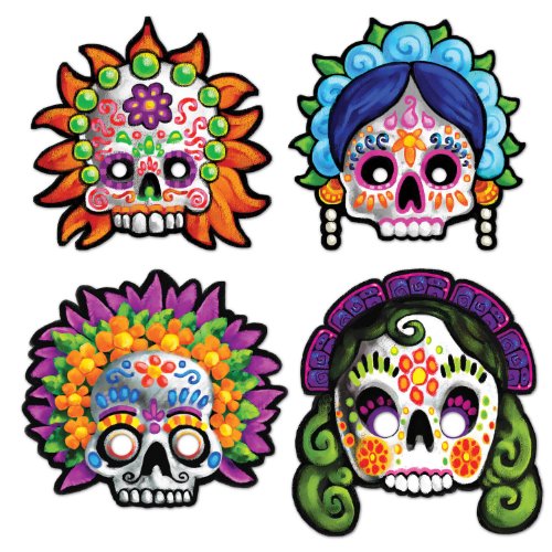 Product Cover Day Of The Dead Masks   (4/Pkg)