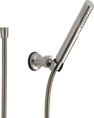 Product Cover Delta Faucet Trinsic Single-Spray Touch-Clean Wall-Mount Hand Held Shower with Hose, Stainless 55085-SS