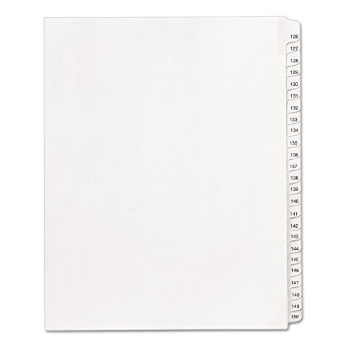 Product Cover Avery Legal Dividers, Allstate Collated Sets, Letter Size, Side Tab, 126-150 Tab Set (01706)