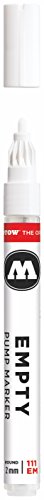 Product Cover Molotow ONE4ALL Empty Acrylic Paint Marker, 2mm, Use with Molotow ONE4ALL Acrylic Paint Refill (Sold Separately) (111.000)