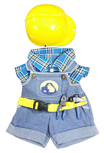 Product Cover Construction Worker with Hard Hat Teddy Bear Clothes Fits Most 14
