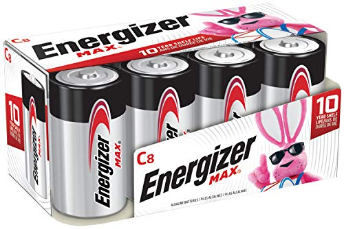 Product Cover Energizer Max C Batteries, Premium Alkaline C Cell Batteries (8 Battery Count) - Packaging May Vary
