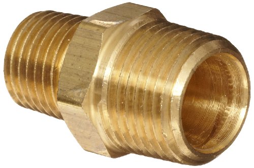 Product Cover Anderson Metals Brass Pipe Fitting, Reducing Hex Nipple, 1/2