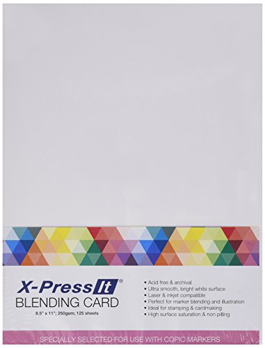 Product Cover Copic Marker XPBC 8-1/2-Inch by 11-Inch Express Blending Card, White, 125 Per Pack