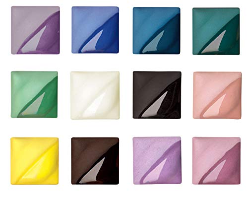 Product Cover AMACO Velvet Semi-Translucent Underglaze Set 1, Assorted Color, Set of 12 - 401650