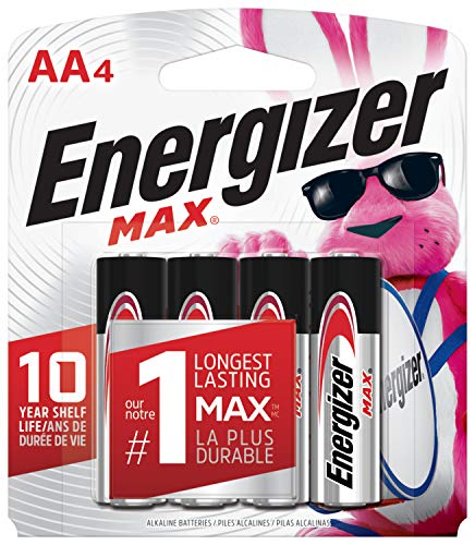 Product Cover Energizer AA Batteries (4 Count), Double A Max Alkaline Battery