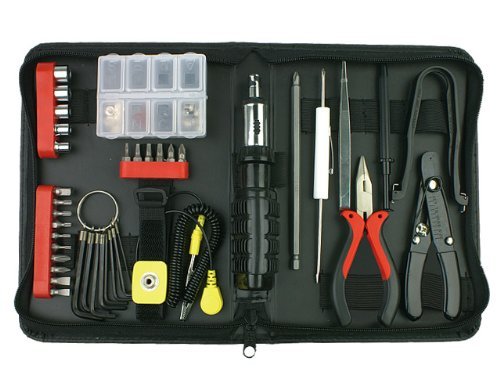 Product Cover Rosewill Tool Kit RTK-045 Computer Tool Kits for Network & PC Repair Kits with Plier Hex Key bits ESD Strap Phillips Screwdriver bits & Socket Sets