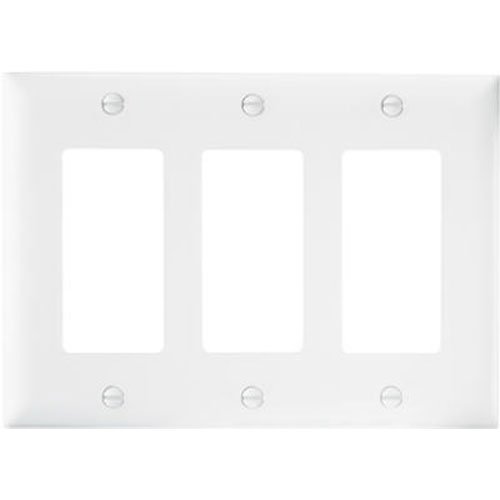 Product Cover PASS & SEYMOUR TP263WCC12 WHT 3G Nyl Wall Plate, White