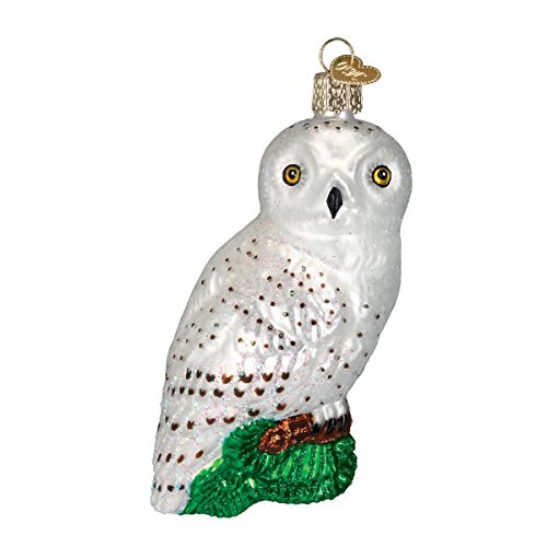 Product Cover Old World Christmas Ornaments: Great White Owl Glass Blown Ornaments for Christmas Tree (16079)