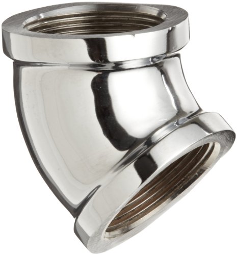 Product Cover Chrome Plated Brass Pipe Fitting, 45 Degree Elbow, 1/2