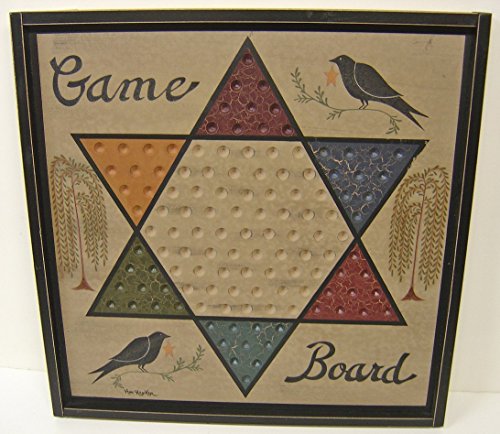 Product Cover OWI Game Board Chinese Checkers Sign Primitive Country Rustic Gameboard