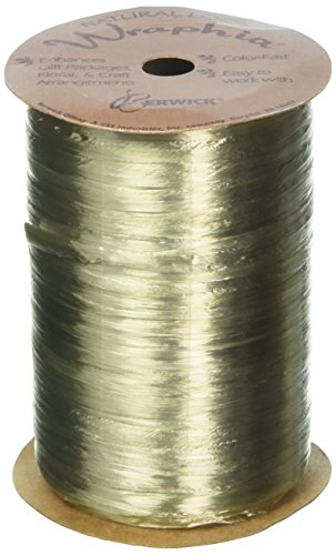 Product Cover Berwick Offray Champagne Gold Pearlized Raffia Ribbon, 1/4'' Wide, 100 Yards