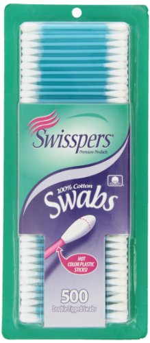Product Cover Swisspers Hot Colored Swab-500 ct (Color May Vary)