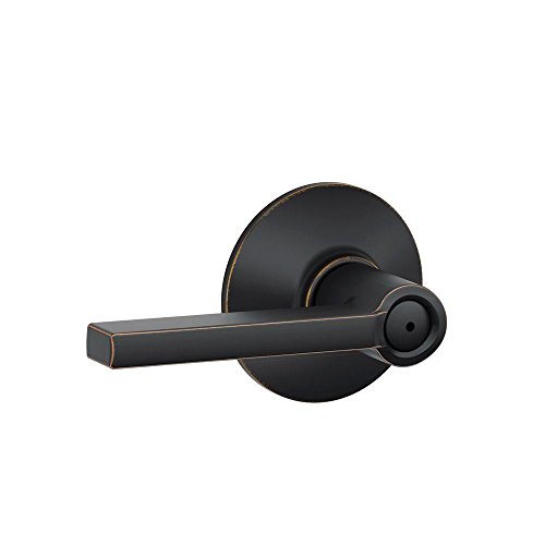 Product Cover Schlage F40 LAT 716 Latitude Privacy Lever, Aged Bronze