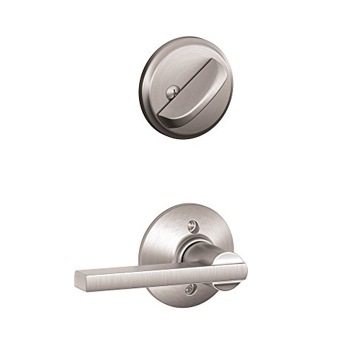 Product Cover Schlage F59 LAT 626 Latitude Interior Lever with Deadbolt, Brushed Chrome (Interior Half Only)