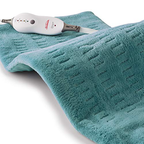 Product Cover Sunbeam Heating Pad for Pain Relief | XL King Size SoftTouch, 4 Heat Settings with Auto-Off | Teal, 12-Inch x 24-Inch
