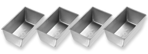 Product Cover USA Pan Bakeware Mini Loaf Pan, Set of 4, Nonstick & Quick Release Coating, Made in the USA from Aluminized Steel